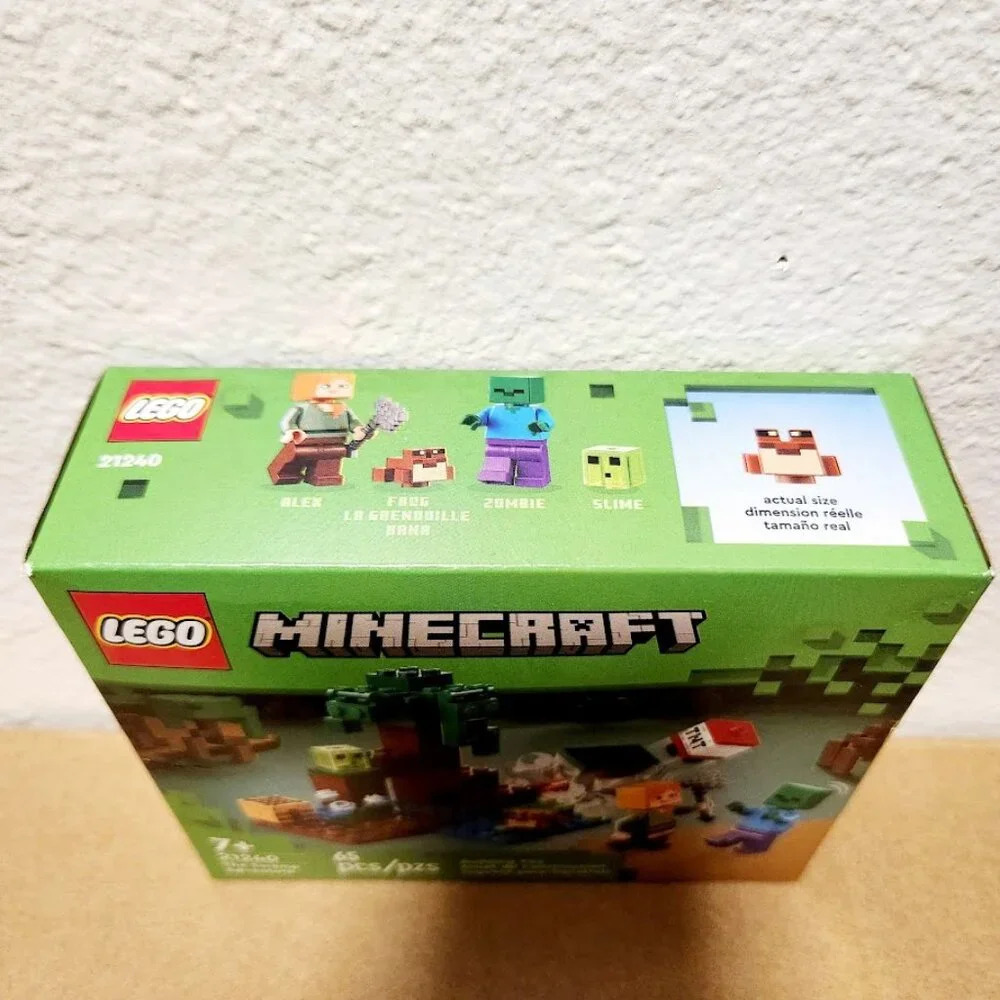 NEW LEGO MINECRAFT SWAMP ADVENTURE 21240 Zombie Alex Frog Slime Building Set Bra